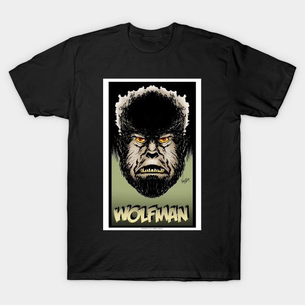 Wolfman from the Creature Feature T-Shirt by VanceCapleyArt1972